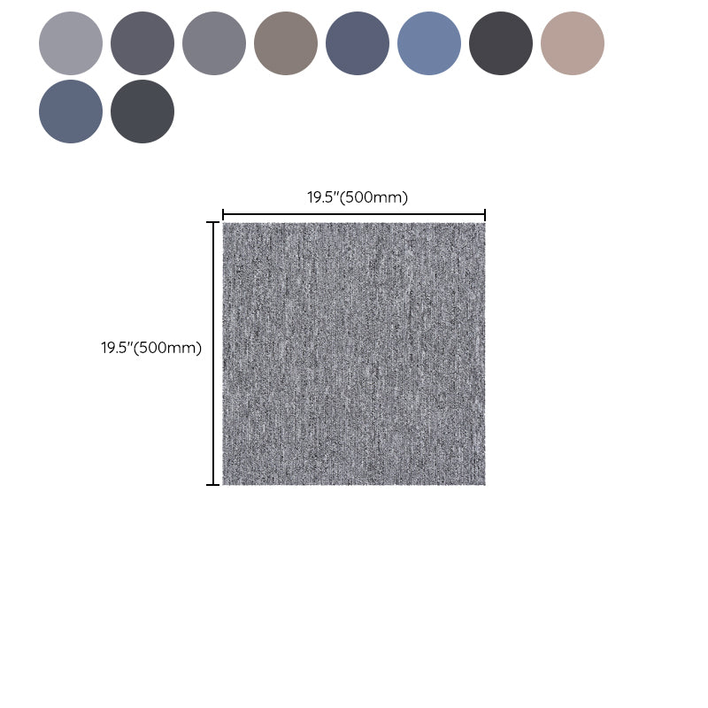 Carpet Tile 20" X 20" Level Loop Bedroom Non-Skid Carpet Floor Tile Clearhalo 'Carpet Tiles & Carpet Squares' 'carpet_tiles_carpet_squares' 'Flooring 'Home Improvement' 'home_improvement' 'home_improvement_carpet_tiles_carpet_squares' Walls and Ceiling' 7181711