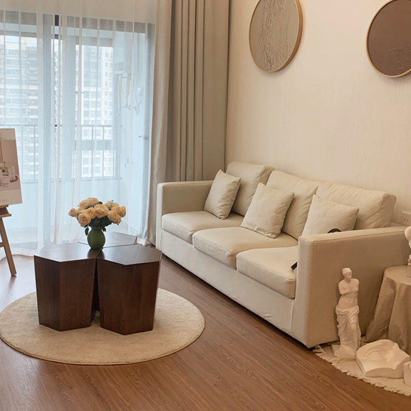 Flooring Vinyl Peel and Stick Wooden Effect Indoor Flooring Vinyl Beige 1 Set for Wallboard (7 Pieces * 1) Clearhalo 'Flooring 'Home Improvement' 'home_improvement' 'home_improvement_vinyl_flooring' 'Vinyl Flooring' 'vinyl_flooring' Walls and Ceiling' 7181744