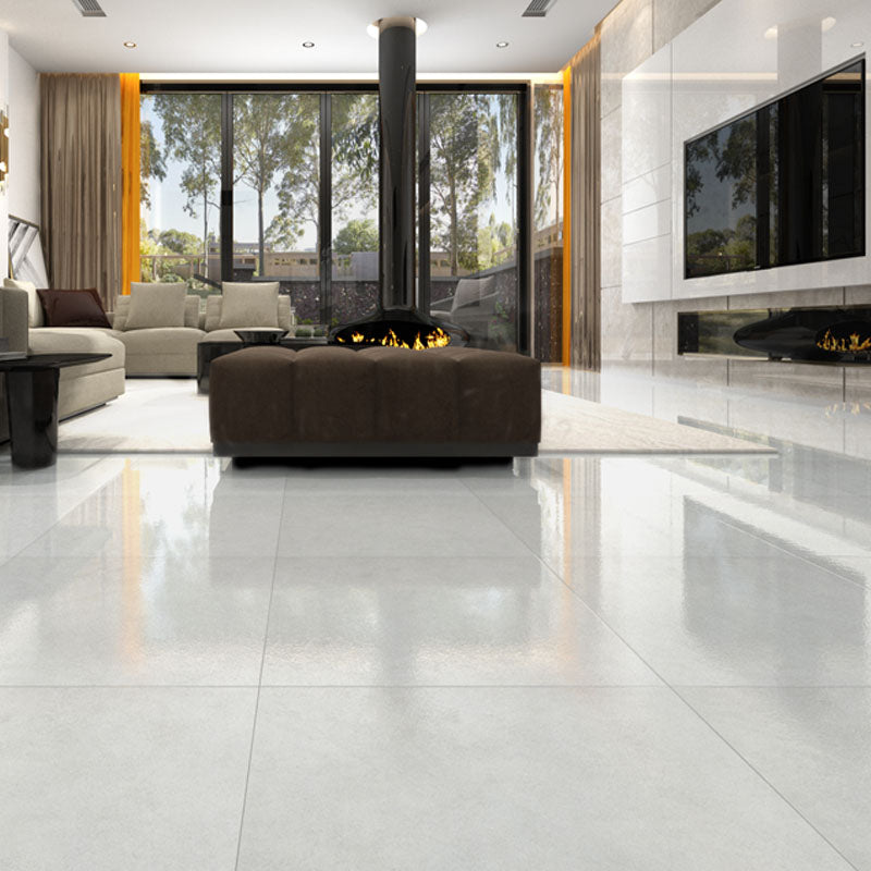 Peel and Stick Flooring Vinyl Square Marble Print Indoor Flooring Vinyl White Clearhalo 'Flooring 'Home Improvement' 'home_improvement' 'home_improvement_vinyl_flooring' 'Vinyl Flooring' 'vinyl_flooring' Walls and Ceiling' 7181761