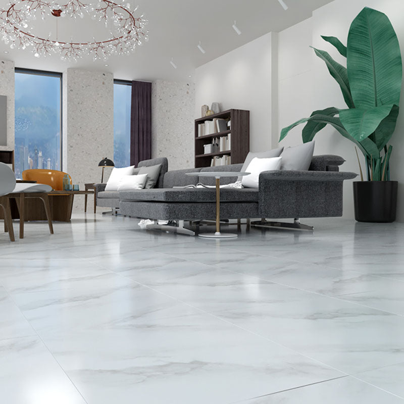 Peel and Stick Flooring Vinyl Square Marble Print Indoor Flooring Vinyl Off-White Clearhalo 'Flooring 'Home Improvement' 'home_improvement' 'home_improvement_vinyl_flooring' 'Vinyl Flooring' 'vinyl_flooring' Walls and Ceiling' 7181791
