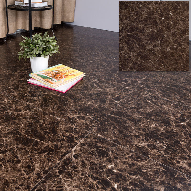 Peel and Stick Vinyl Flooring Matte Square Edge Flooring Vinyl Brown 24"L x 24"W x 0.1"H Clearhalo 'Flooring 'Home Improvement' 'home_improvement' 'home_improvement_vinyl_flooring' 'Vinyl Flooring' 'vinyl_flooring' Walls and Ceiling' 7181881