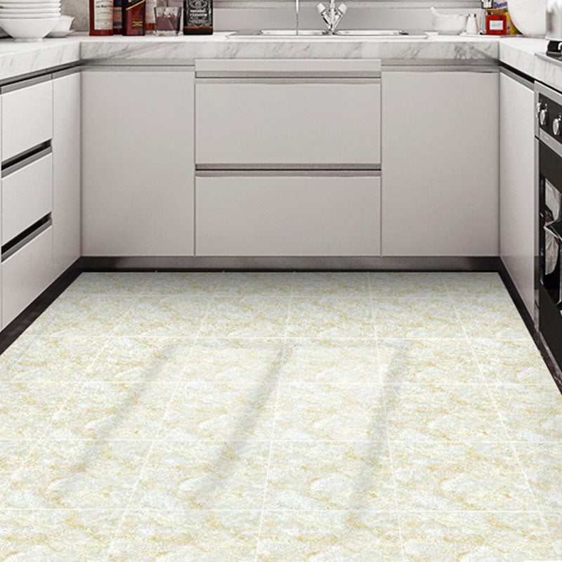 Peel & Stick Vinyl Flooring Smooth Marble Look Vinyl Flooring with Waterproof Yellow Clearhalo 'Flooring 'Home Improvement' 'home_improvement' 'home_improvement_vinyl_flooring' 'Vinyl Flooring' 'vinyl_flooring' Walls and Ceiling' 7181957