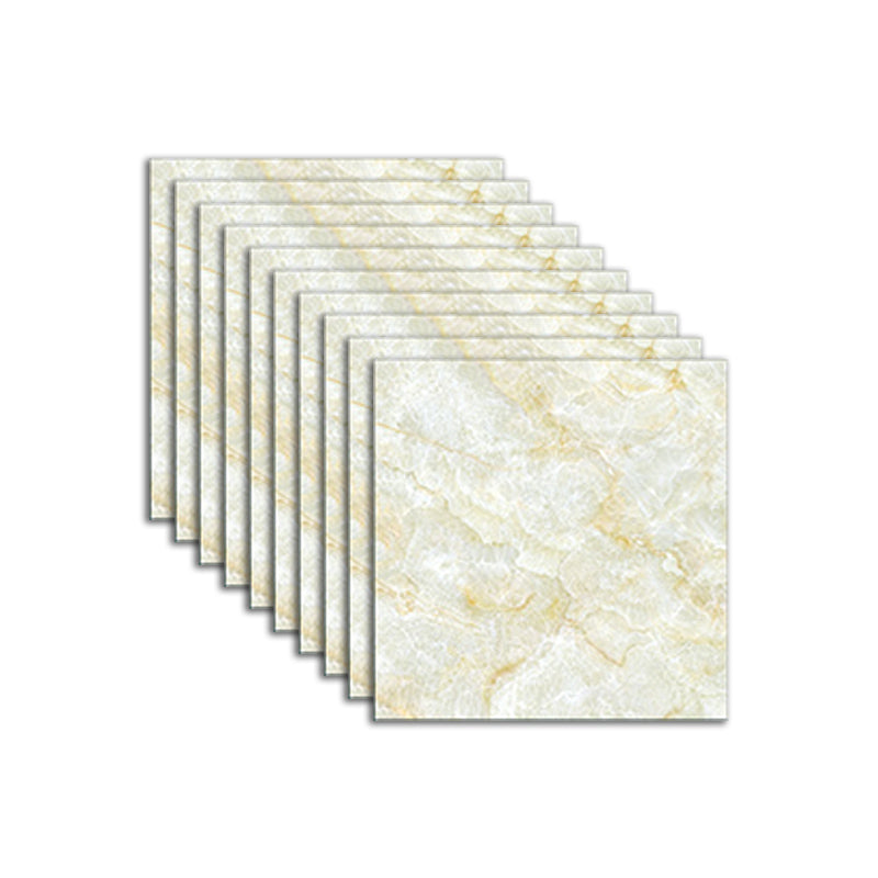 Peel & Stick Vinyl Flooring Smooth Vinyl Flooring with Marble Look White-Yellow Clearhalo 'Flooring 'Home Improvement' 'home_improvement' 'home_improvement_vinyl_flooring' 'Vinyl Flooring' 'vinyl_flooring' Walls and Ceiling' 7181986