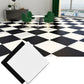 Low Gloss Vinyl Flooring Peel & Stick Stone Look Vinyl Flooring Black White Plaid Clearhalo 'Flooring 'Home Improvement' 'home_improvement' 'home_improvement_vinyl_flooring' 'Vinyl Flooring' 'vinyl_flooring' Walls and Ceiling' 7182014