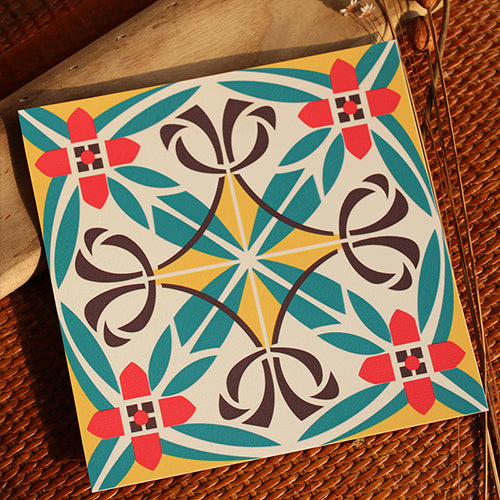 Peel & Stick Vinyl Flooring Multi-Tonal Style Vinyl Flooring with Low Gloss Green Orange Clearhalo 'Flooring 'Home Improvement' 'home_improvement' 'home_improvement_vinyl_flooring' 'Vinyl Flooring' 'vinyl_flooring' Walls and Ceiling' 7182029