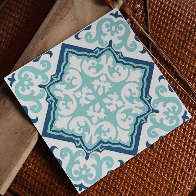 Peel & Stick Vinyl Flooring Multi-Tonal Style Vinyl Flooring with Low Gloss Cyan Clearhalo 'Flooring 'Home Improvement' 'home_improvement' 'home_improvement_vinyl_flooring' 'Vinyl Flooring' 'vinyl_flooring' Walls and Ceiling' 7182048