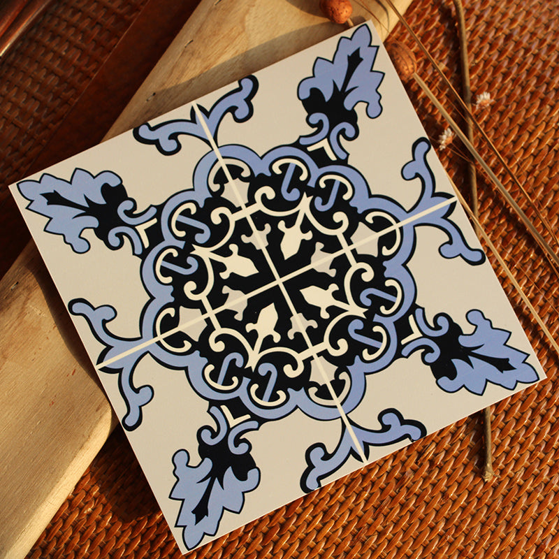 Peel & Stick Vinyl Flooring Multi-Tonal Style Vinyl Flooring with Low Gloss Black White Blue Clearhalo 'Flooring 'Home Improvement' 'home_improvement' 'home_improvement_vinyl_flooring' 'Vinyl Flooring' 'vinyl_flooring' Walls and Ceiling' 7182053