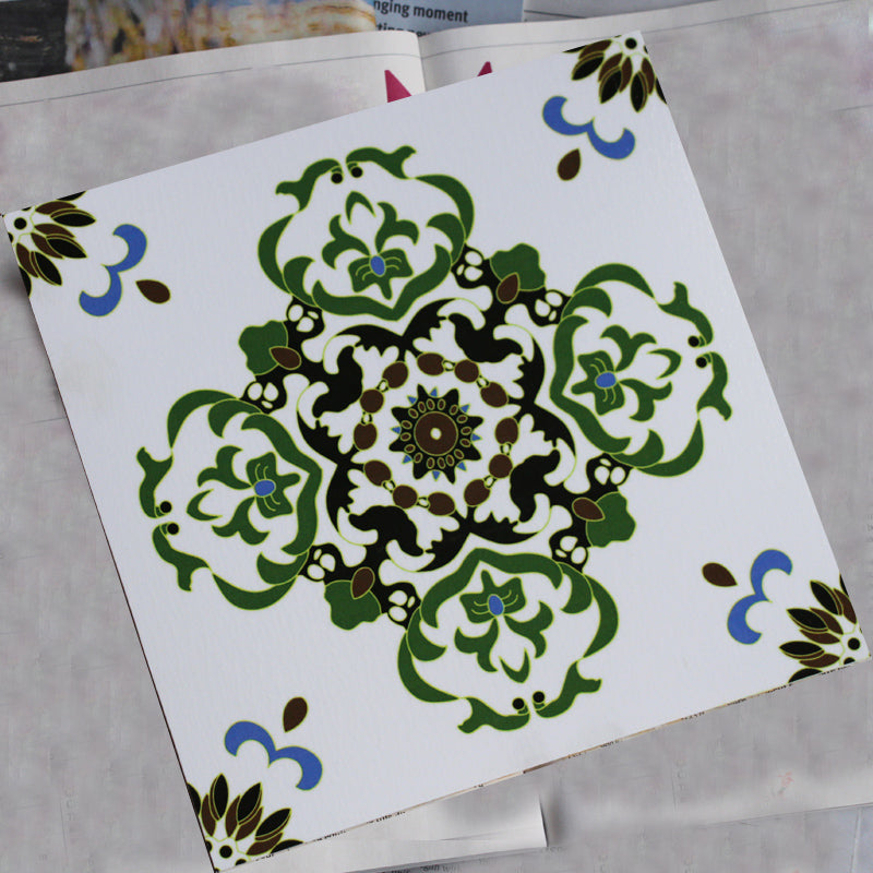 Peel & Stick Vinyl Flooring Multi-Tonal Style Vinyl Flooring with Low Gloss Army Green-White Clearhalo 'Flooring 'Home Improvement' 'home_improvement' 'home_improvement_vinyl_flooring' 'Vinyl Flooring' 'vinyl_flooring' Walls and Ceiling' 7182060