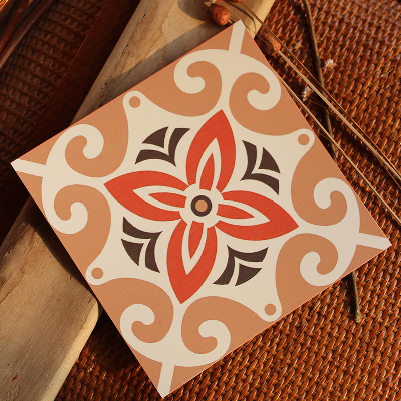 Peel & Stick Vinyl Flooring Multi-Tonal Style Vinyl Flooring with Low Gloss Orange Yellow Clearhalo 'Flooring 'Home Improvement' 'home_improvement' 'home_improvement_vinyl_flooring' 'Vinyl Flooring' 'vinyl_flooring' Walls and Ceiling' 7182065