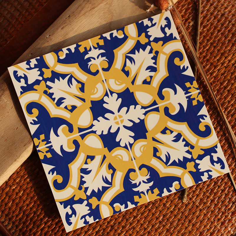 Peel & Stick Vinyl Flooring Multi-Tonal Style Vinyl Flooring with Low Gloss White-Yellow-Blue Clearhalo 'Flooring 'Home Improvement' 'home_improvement' 'home_improvement_vinyl_flooring' 'Vinyl Flooring' 'vinyl_flooring' Walls and Ceiling' 7182073