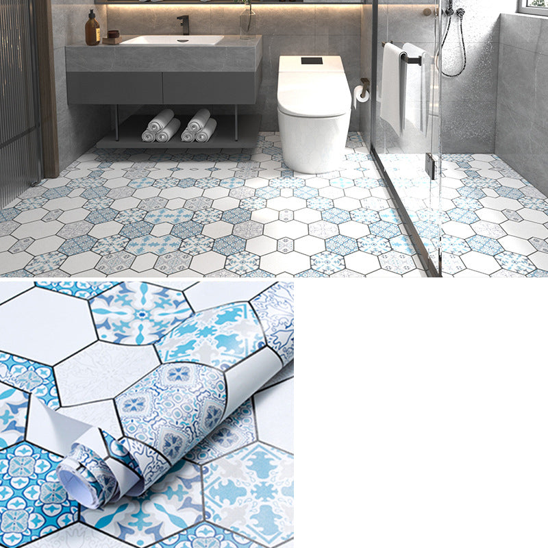 Multi-Tonal Style PVC Flooring Peel and Stick PVC Flooring with Waterproof Sky Blue-White Clearhalo 'Flooring 'Home Improvement' 'home_improvement' 'home_improvement_vinyl_flooring' 'Vinyl Flooring' 'vinyl_flooring' Walls and Ceiling' 7182078