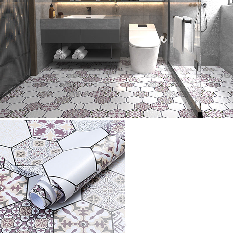 Multi-Tonal Style PVC Flooring Peel and Stick PVC Flooring with Waterproof Purple Yellow Clearhalo 'Flooring 'Home Improvement' 'home_improvement' 'home_improvement_vinyl_flooring' 'Vinyl Flooring' 'vinyl_flooring' Walls and Ceiling' 7182080