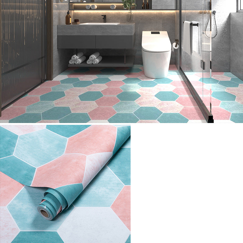 Multi-Tonal Style PVC Flooring Peel and Stick PVC Flooring with Waterproof Green-Pink Clearhalo 'Flooring 'Home Improvement' 'home_improvement' 'home_improvement_vinyl_flooring' 'Vinyl Flooring' 'vinyl_flooring' Walls and Ceiling' 7182101