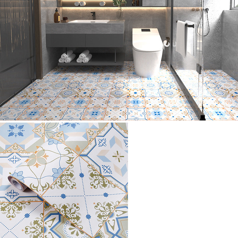 Multi-Tonal Style PVC Flooring Peel and Stick PVC Flooring with Waterproof Blue-Yellow-Green Clearhalo 'Flooring 'Home Improvement' 'home_improvement' 'home_improvement_vinyl_flooring' 'Vinyl Flooring' 'vinyl_flooring' Walls and Ceiling' 7182108