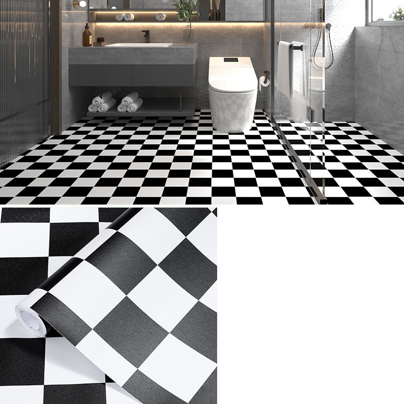 Multi-Tonal Style PVC Flooring Peel and Stick PVC Flooring with Waterproof Black White Plaid Clearhalo 'Flooring 'Home Improvement' 'home_improvement' 'home_improvement_vinyl_flooring' 'Vinyl Flooring' 'vinyl_flooring' Walls and Ceiling' 7182110