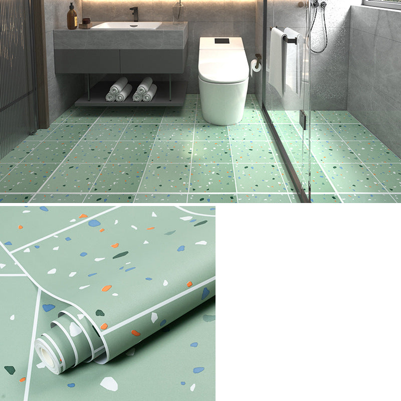Multi-Tonal Style PVC Flooring Peel and Stick PVC Flooring with Waterproof Green Clearhalo 'Flooring 'Home Improvement' 'home_improvement' 'home_improvement_vinyl_flooring' 'Vinyl Flooring' 'vinyl_flooring' Walls and Ceiling' 7182121