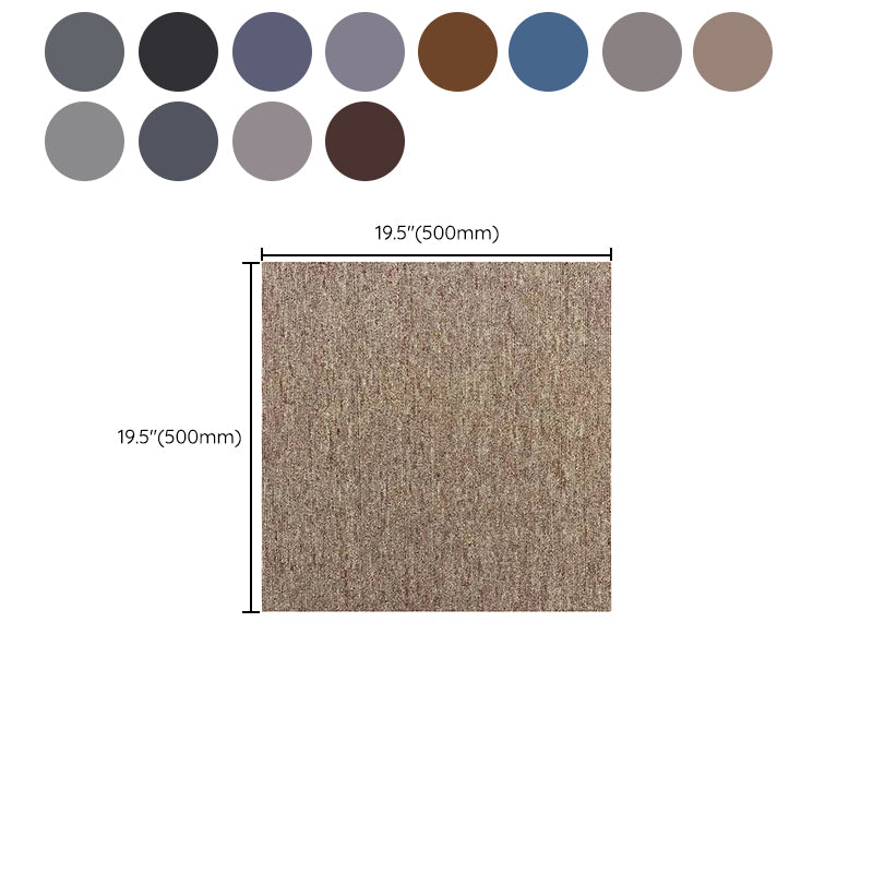 20" X 20" Carpet Tiles Glue Loose Lay Mildew Resistant Dining Room Clearhalo 'Carpet Tiles & Carpet Squares' 'carpet_tiles_carpet_squares' 'Flooring 'Home Improvement' 'home_improvement' 'home_improvement_carpet_tiles_carpet_squares' Walls and Ceiling' 7182146