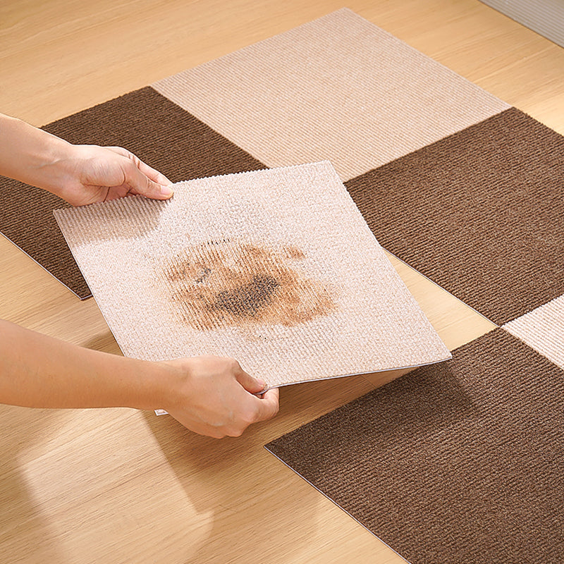 12" X 12" Carpet Tiles Self Peel and Stick Level Loop Non-Skid Bedroom Clearhalo 'Carpet Tiles & Carpet Squares' 'carpet_tiles_carpet_squares' 'Flooring 'Home Improvement' 'home_improvement' 'home_improvement_carpet_tiles_carpet_squares' Walls and Ceiling' 7182179