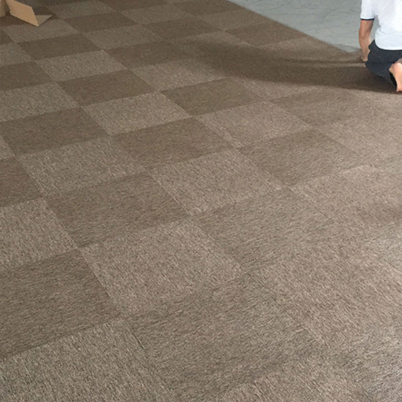 Indoor Carpet Tiles Square Pattern Multi Level Loop Peel and Stick Carpet Tiles Clearhalo 'Carpet Tiles & Carpet Squares' 'carpet_tiles_carpet_squares' 'Flooring 'Home Improvement' 'home_improvement' 'home_improvement_carpet_tiles_carpet_squares' Walls and Ceiling' 7182203
