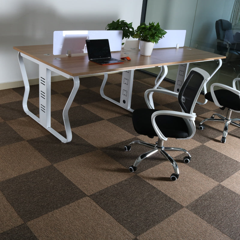 Indoor Carpet Tiles Square Pattern Multi Level Loop Peel and Stick Carpet Tiles Brown Clearhalo 'Carpet Tiles & Carpet Squares' 'carpet_tiles_carpet_squares' 'Flooring 'Home Improvement' 'home_improvement' 'home_improvement_carpet_tiles_carpet_squares' Walls and Ceiling' 7182211