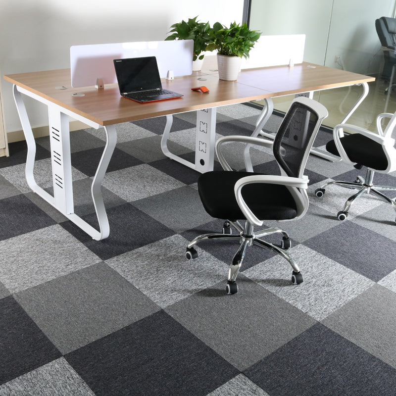 Indoor Carpet Tiles Square Pattern Multi Level Loop Peel and Stick Carpet Tiles Black White Clearhalo 'Carpet Tiles & Carpet Squares' 'carpet_tiles_carpet_squares' 'Flooring 'Home Improvement' 'home_improvement' 'home_improvement_carpet_tiles_carpet_squares' Walls and Ceiling' 7182224