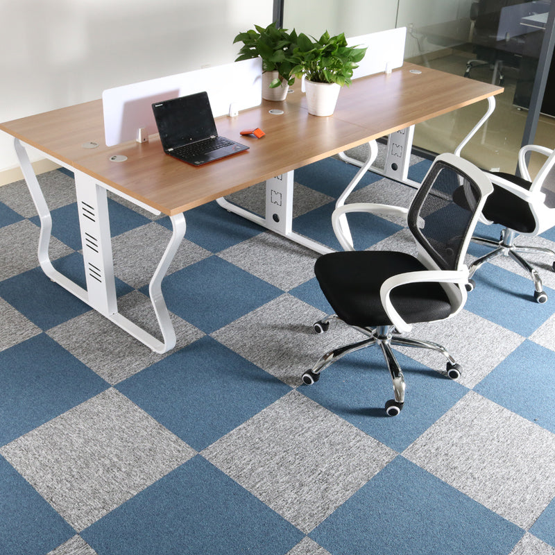 Indoor Carpet Tiles Square Pattern Multi Level Loop Peel and Stick Carpet Tiles Sky Blue Clearhalo 'Carpet Tiles & Carpet Squares' 'carpet_tiles_carpet_squares' 'Flooring 'Home Improvement' 'home_improvement' 'home_improvement_carpet_tiles_carpet_squares' Walls and Ceiling' 7182227