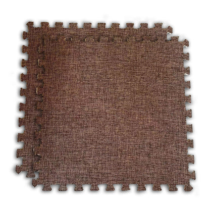 Interlocking Carpet Tiles Foam Solid Color Indoor Carpet Tiles Dark Coffee Clearhalo 'Carpet Tiles & Carpet Squares' 'carpet_tiles_carpet_squares' 'Flooring 'Home Improvement' 'home_improvement' 'home_improvement_carpet_tiles_carpet_squares' Walls and Ceiling' 7182236