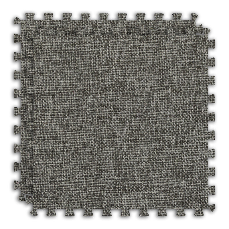 Interlocking Carpet Tiles Foam Solid Color Indoor Carpet Tiles Dark Gray Clearhalo 'Carpet Tiles & Carpet Squares' 'carpet_tiles_carpet_squares' 'Flooring 'Home Improvement' 'home_improvement' 'home_improvement_carpet_tiles_carpet_squares' Walls and Ceiling' 7182237