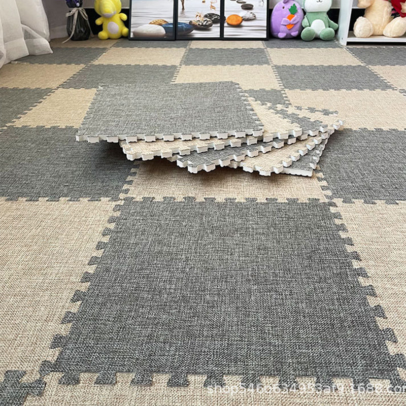 Interlocking Carpet Tiles Foam Solid Color Indoor Carpet Tiles Clearhalo 'Carpet Tiles & Carpet Squares' 'carpet_tiles_carpet_squares' 'Flooring 'Home Improvement' 'home_improvement' 'home_improvement_carpet_tiles_carpet_squares' Walls and Ceiling' 7182240