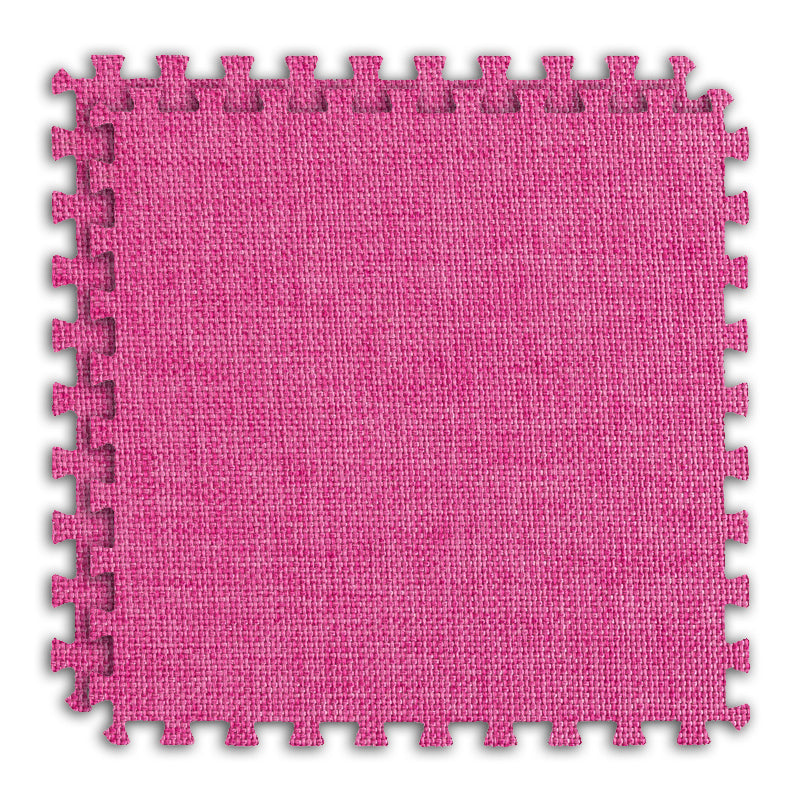 Interlocking Carpet Tiles Foam Solid Color Indoor Carpet Tiles Pink Clearhalo 'Carpet Tiles & Carpet Squares' 'carpet_tiles_carpet_squares' 'Flooring 'Home Improvement' 'home_improvement' 'home_improvement_carpet_tiles_carpet_squares' Walls and Ceiling' 7182243