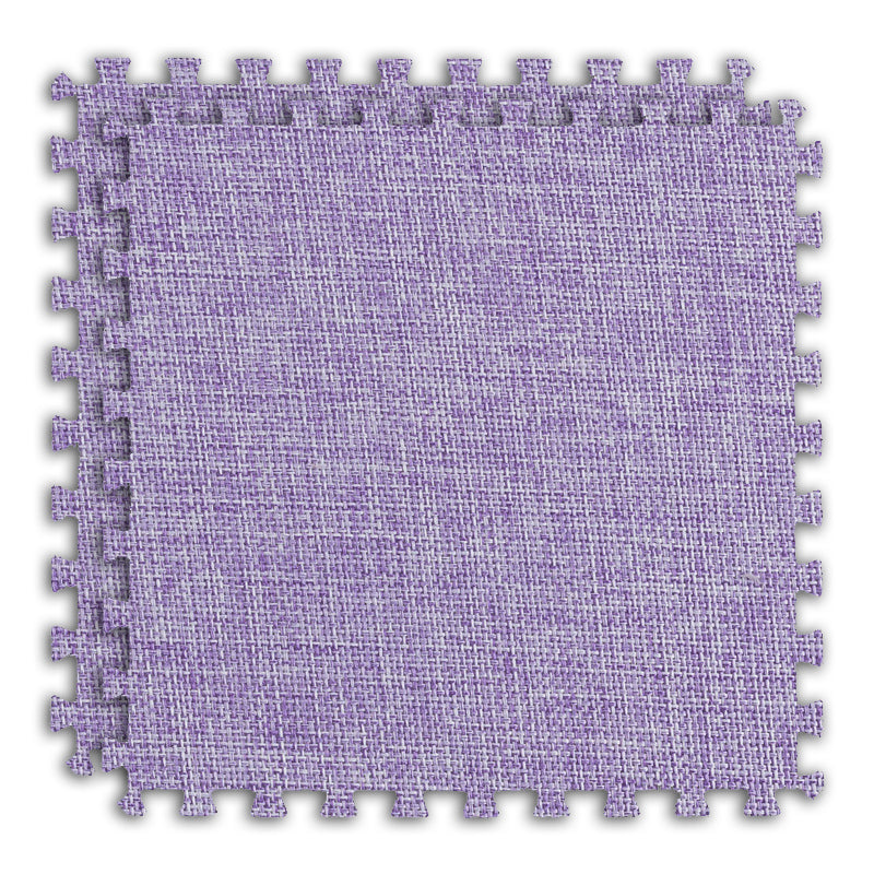 Interlocking Carpet Tiles Foam Solid Color Indoor Carpet Tiles Light Purple Clearhalo 'Carpet Tiles & Carpet Squares' 'carpet_tiles_carpet_squares' 'Flooring 'Home Improvement' 'home_improvement' 'home_improvement_carpet_tiles_carpet_squares' Walls and Ceiling' 7182249