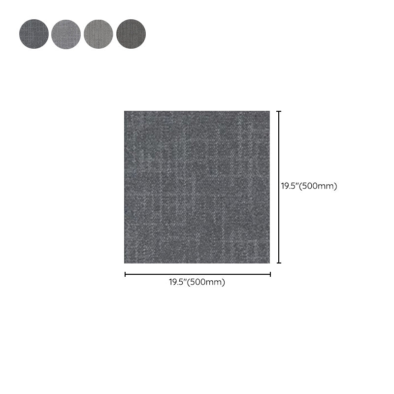 Carpet Tile Fade Resistant Non-Skid Solid Color Self-Stick Carpet Tiles Bedroom Clearhalo 'Carpet Tiles & Carpet Squares' 'carpet_tiles_carpet_squares' 'Flooring 'Home Improvement' 'home_improvement' 'home_improvement_carpet_tiles_carpet_squares' Walls and Ceiling' 7182268