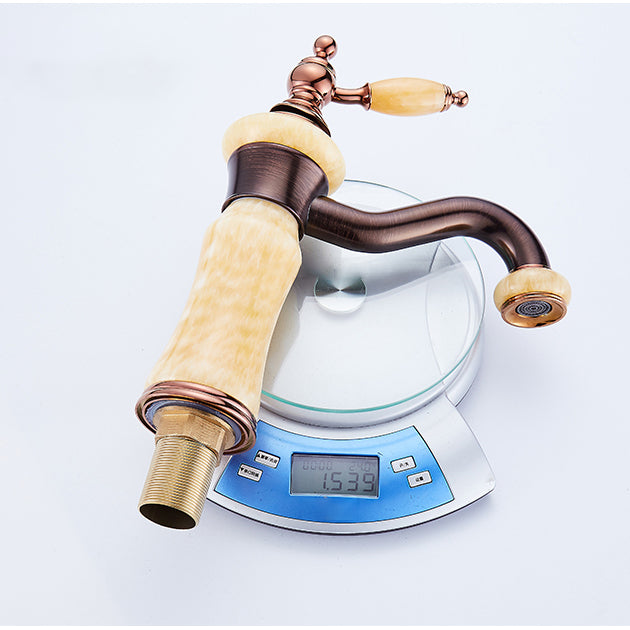 Luxury Vessel Sink Faucet Lever Handle Circular Vessel Sink Bathroom Faucet Clearhalo 'Bathroom Remodel & Bathroom Fixtures' 'Bathroom Sink Faucets' 'Bathroom Sinks & Faucet Components' 'bathroom_sink_faucets' 'Home Improvement' 'home_improvement' 'home_improvement_bathroom_sink_faucets' 7182285