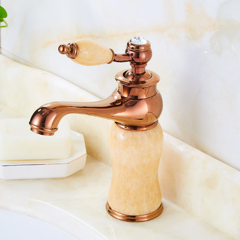 Classic Bathroom Vessel Faucet Lever Handle Circular Vessel Faucet Hellgelb Arc Clearhalo 'Bathroom Remodel & Bathroom Fixtures' 'Bathroom Sink Faucets' 'Bathroom Sinks & Faucet Components' 'bathroom_sink_faucets' 'Home Improvement' 'home_improvement' 'home_improvement_bathroom_sink_faucets' 7182310