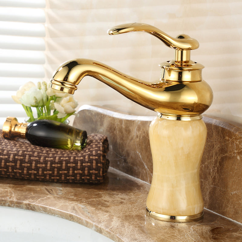 Classic Bathroom Vessel Faucet Lever Handle Circular Vessel Faucet Gelb Elbow Outlet Clearhalo 'Bathroom Remodel & Bathroom Fixtures' 'Bathroom Sink Faucets' 'Bathroom Sinks & Faucet Components' 'bathroom_sink_faucets' 'Home Improvement' 'home_improvement' 'home_improvement_bathroom_sink_faucets' 7182327