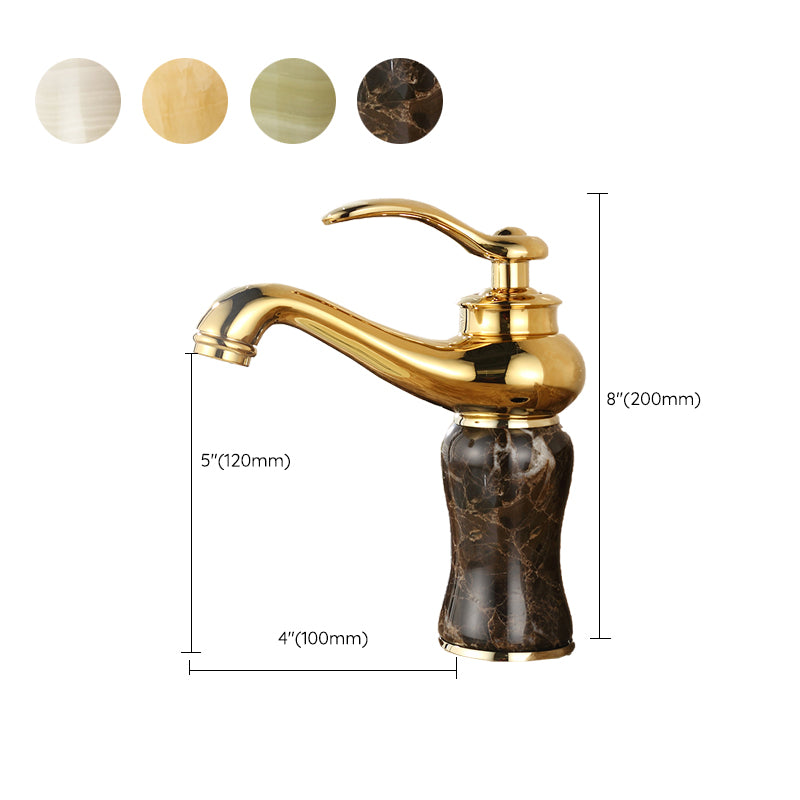 Classic Bathroom Vessel Faucet Lever Handle Circular Vessel Faucet Clearhalo 'Bathroom Remodel & Bathroom Fixtures' 'Bathroom Sink Faucets' 'Bathroom Sinks & Faucet Components' 'bathroom_sink_faucets' 'Home Improvement' 'home_improvement' 'home_improvement_bathroom_sink_faucets' 7182338