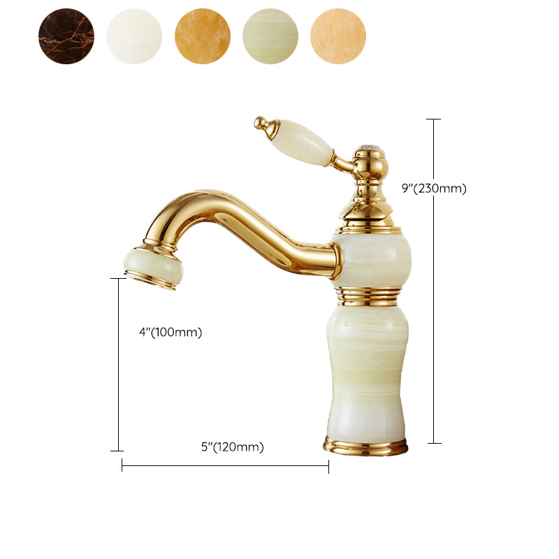 Classic Bathroom Vessel Faucet Lever Handle Circular Vessel Faucet Clearhalo 'Bathroom Remodel & Bathroom Fixtures' 'Bathroom Sink Faucets' 'Bathroom Sinks & Faucet Components' 'bathroom_sink_faucets' 'Home Improvement' 'home_improvement' 'home_improvement_bathroom_sink_faucets' 7182340