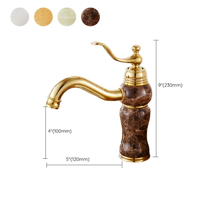 Classic Bathroom Vessel Faucet Lever Handle Circular Vessel Faucet Clearhalo 'Bathroom Remodel & Bathroom Fixtures' 'Bathroom Sink Faucets' 'Bathroom Sinks & Faucet Components' 'bathroom_sink_faucets' 'Home Improvement' 'home_improvement' 'home_improvement_bathroom_sink_faucets' 7182341