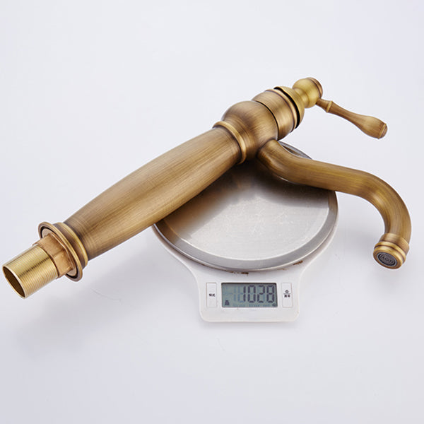 Circular Vessel Sink Bathroom Faucet Single Handle High Arc Vessel Faucet Clearhalo 'Bathroom Remodel & Bathroom Fixtures' 'Bathroom Sink Faucets' 'Bathroom Sinks & Faucet Components' 'bathroom_sink_faucets' 'Home Improvement' 'home_improvement' 'home_improvement_bathroom_sink_faucets' 7182385