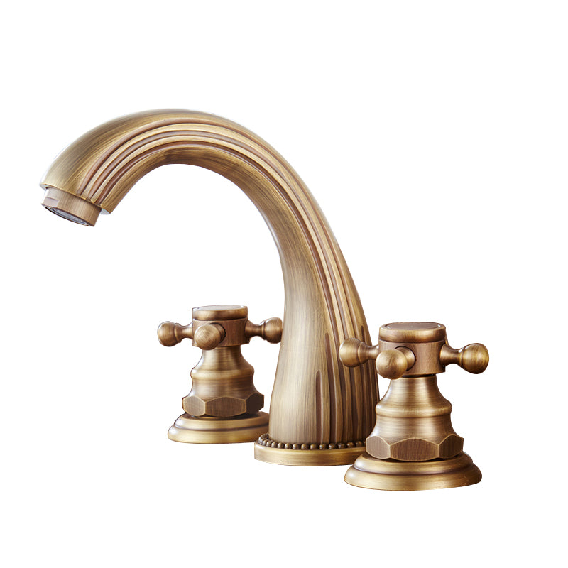 Widespread Bathroom Faucet 3 Holes Low Arc Vessel Sink Bathroom Faucet Clearhalo 'Bathroom Remodel & Bathroom Fixtures' 'Bathroom Sink Faucets' 'Bathroom Sinks & Faucet Components' 'bathroom_sink_faucets' 'Home Improvement' 'home_improvement' 'home_improvement_bathroom_sink_faucets' 7182397