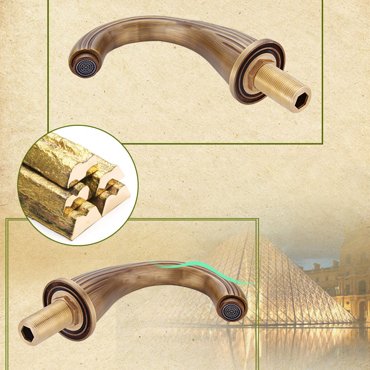 Widespread Bathroom Faucet 3 Holes Low Arc Vessel Sink Bathroom Faucet Clearhalo 'Bathroom Remodel & Bathroom Fixtures' 'Bathroom Sink Faucets' 'Bathroom Sinks & Faucet Components' 'bathroom_sink_faucets' 'Home Improvement' 'home_improvement' 'home_improvement_bathroom_sink_faucets' 7182399