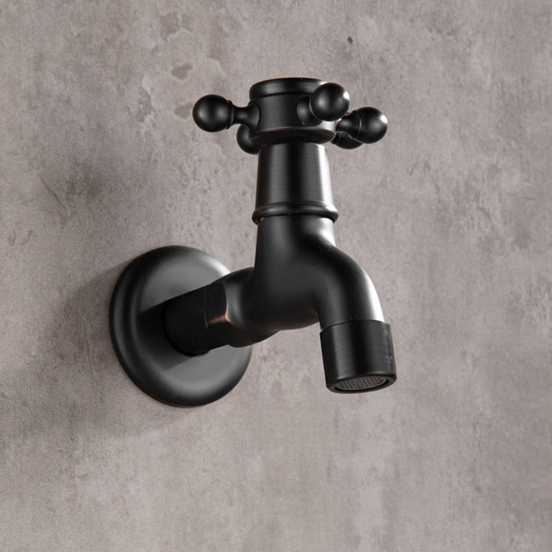 Widespread Bathroom Sink Faucet Wall Mounted Cross Handle Faucet Matte Black Common Clearhalo 'Bathroom Remodel & Bathroom Fixtures' 'Bathroom Sink Faucets' 'Bathroom Sinks & Faucet Components' 'bathroom_sink_faucets' 'Home Improvement' 'home_improvement' 'home_improvement_bathroom_sink_faucets' 7182407