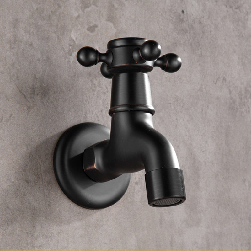 Widespread Bathroom Sink Faucet Wall Mounted Cross Handle Faucet Antique Black Common Clearhalo 'Bathroom Remodel & Bathroom Fixtures' 'Bathroom Sink Faucets' 'Bathroom Sinks & Faucet Components' 'bathroom_sink_faucets' 'Home Improvement' 'home_improvement' 'home_improvement_bathroom_sink_faucets' 7182409