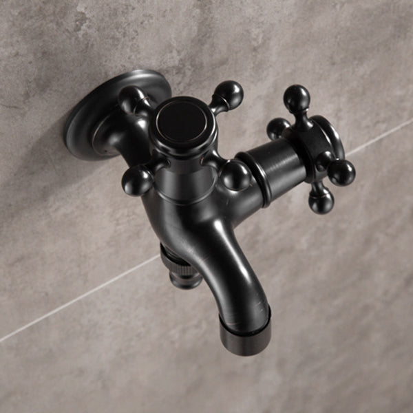 Widespread Bathroom Sink Faucet Wall Mounted Cross Handle Faucet Clearhalo 'Bathroom Remodel & Bathroom Fixtures' 'Bathroom Sink Faucets' 'Bathroom Sinks & Faucet Components' 'bathroom_sink_faucets' 'Home Improvement' 'home_improvement' 'home_improvement_bathroom_sink_faucets' 7182419