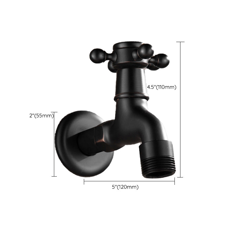 Widespread Bathroom Sink Faucet Wall Mounted Cross Handle Faucet Clearhalo 'Bathroom Remodel & Bathroom Fixtures' 'Bathroom Sink Faucets' 'Bathroom Sinks & Faucet Components' 'bathroom_sink_faucets' 'Home Improvement' 'home_improvement' 'home_improvement_bathroom_sink_faucets' 7182432