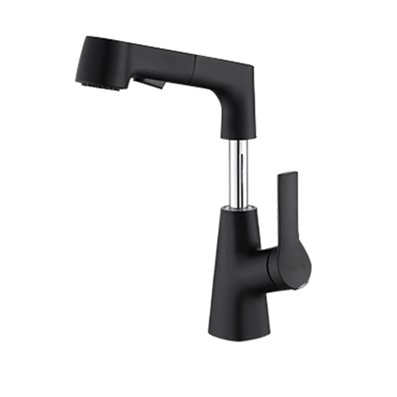 Swivel Spout Sink Faucet Brass Bathroom Low Arc Lifting Faucet Clearhalo 'Bathroom Remodel & Bathroom Fixtures' 'Bathroom Sink Faucets' 'Bathroom Sinks & Faucet Components' 'bathroom_sink_faucets' 'Home Improvement' 'home_improvement' 'home_improvement_bathroom_sink_faucets' 7182442