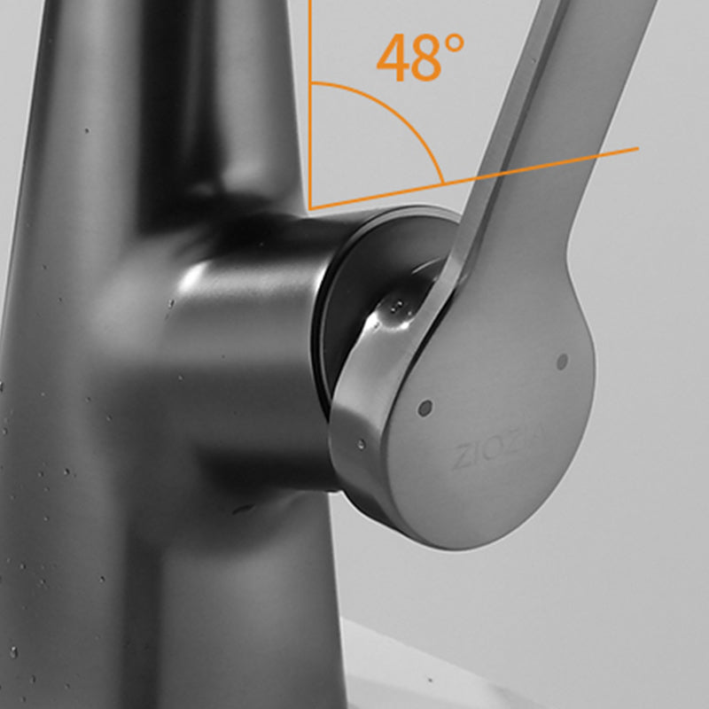 Swivel Spout Sink Faucet Brass Bathroom Low Arc Lifting Faucet Clearhalo 'Bathroom Remodel & Bathroom Fixtures' 'Bathroom Sink Faucets' 'Bathroom Sinks & Faucet Components' 'bathroom_sink_faucets' 'Home Improvement' 'home_improvement' 'home_improvement_bathroom_sink_faucets' 7182446