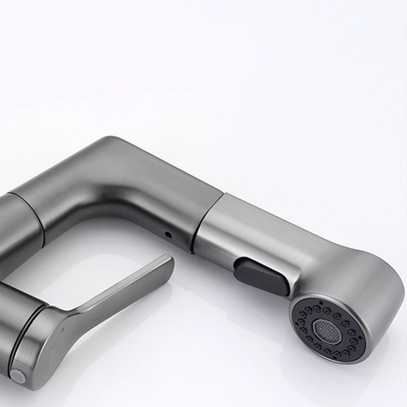 Swivel Spout Sink Faucet Brass Bathroom Low Arc Lifting Faucet Clearhalo 'Bathroom Remodel & Bathroom Fixtures' 'Bathroom Sink Faucets' 'Bathroom Sinks & Faucet Components' 'bathroom_sink_faucets' 'Home Improvement' 'home_improvement' 'home_improvement_bathroom_sink_faucets' 7182447