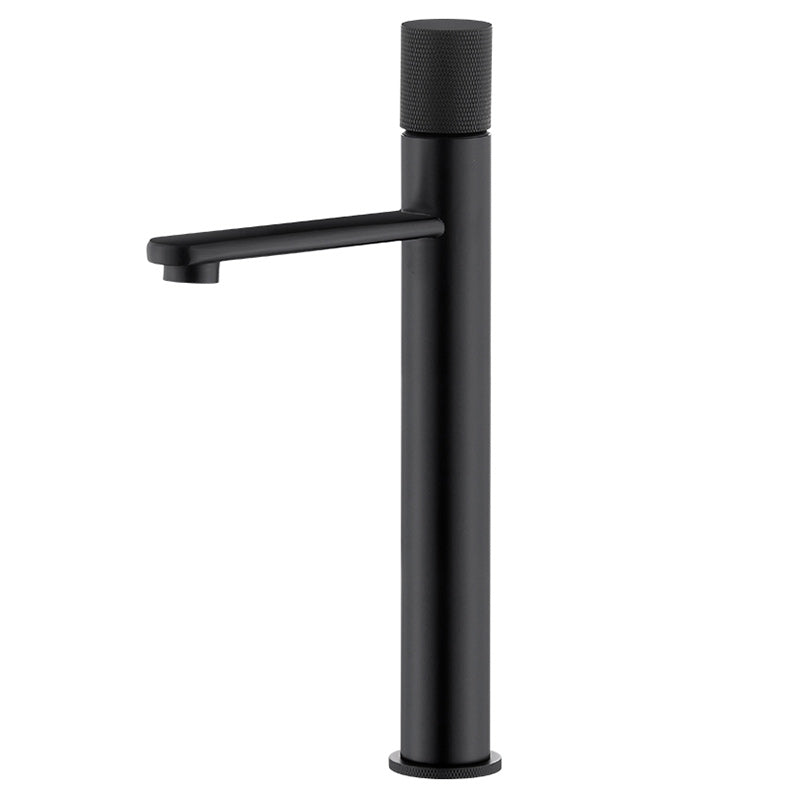 Knob Handle Square Faucet Brass Deck Mounted Bathroom Sink Faucet Black High Style Clearhalo 'Bathroom Remodel & Bathroom Fixtures' 'Bathroom Sink Faucets' 'Bathroom Sinks & Faucet Components' 'bathroom_sink_faucets' 'Home Improvement' 'home_improvement' 'home_improvement_bathroom_sink_faucets' 7182450