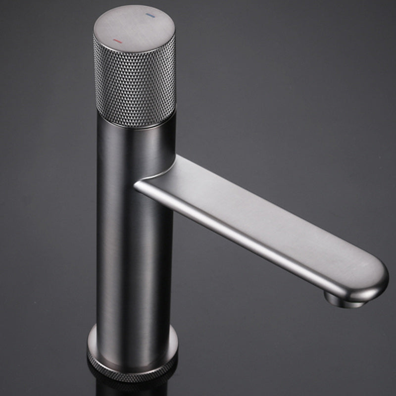 Knob Handle Square Faucet Brass Deck Mounted Bathroom Sink Faucet Clearhalo 'Bathroom Remodel & Bathroom Fixtures' 'Bathroom Sink Faucets' 'Bathroom Sinks & Faucet Components' 'bathroom_sink_faucets' 'Home Improvement' 'home_improvement' 'home_improvement_bathroom_sink_faucets' 7182456